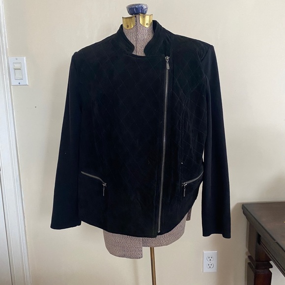 Real Suede Leather Peter Nygard Coat - Picture 2 of 9